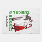 カスタム、Euskal Herriaの伝統的なバスクの踊り: キッチンタオル (横)