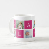 カスタム「Glamma」祖母フォトコラージュ コーヒーマグカップ (正面左)