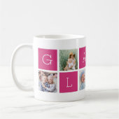 カスタム「Glamma」祖母フォトコラージュ コーヒーマグカップ (左)