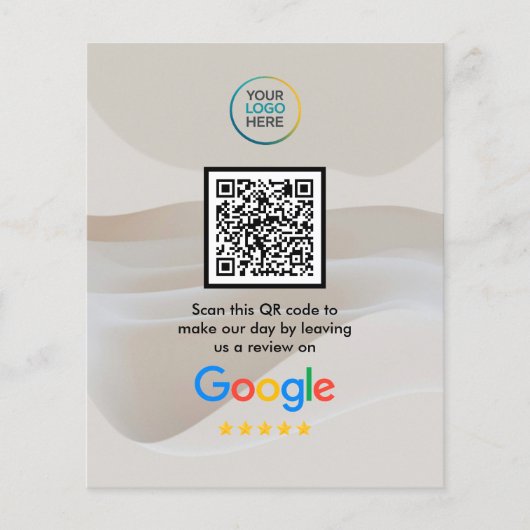 カスタム Google レビューQRコード  チラシ (正面)