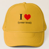 カスタム!Iハートトラック帽 – 黄 キャップ (正面)