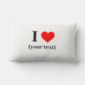 カスタム!Iハート腰枕13インチx 21インチ綿 ランバークッション (裏面)