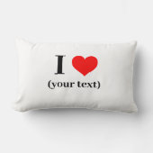 カスタム!Iハート腰枕13インチx 21インチ綿 ランバークッション (正面)
