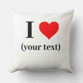 カスタム!Iハート装飾用クッション20インチx 20インチ綿 クッション (正面)