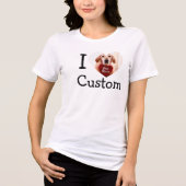 カスタム I Love ペット Tシャツ 犬の写真を追加 ギフト ペット (正面)