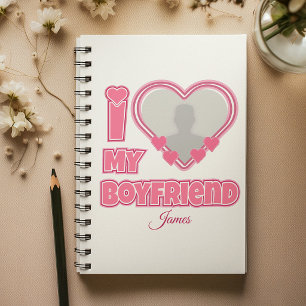 カスタム I Love My Boyfriend – 写真と名前を追加 プランナー手帳