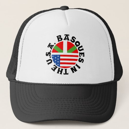 カスタム、Ikurriña + 米国の旗"米国のバスク人": キャップ (正面)
