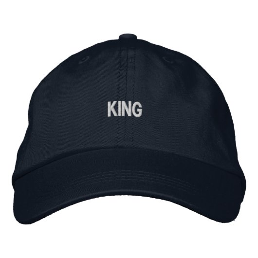カスタム KING キャップ ネイビー おしゃれ ヘアアクセ (正面)