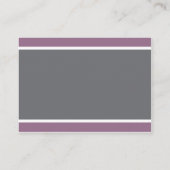 ::カスタム:: Love Birds 3.5x2.5インチ灰色/紫RSVP エンクロージャーカード (裏面)