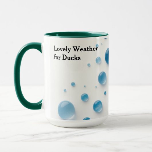 カスタム Lovely Weather For Ducks 水彩画 マグカップ (左)