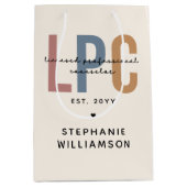 カスタム LPC ライセンスプロフェッショナルカウンセラー ミディアムペーパーバッグ (正面)