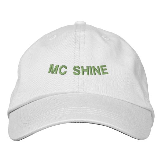 カスタム MC Shine お祝いワードローブ 調節可能 刺繍入りキャップ (正面)