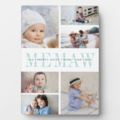 カスタム「Memaw」孫6 Photo Collage フォトプラーク (正面)