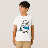 カスタム Mr Blue the Chubby Budgie Tシャツ (正面フル)