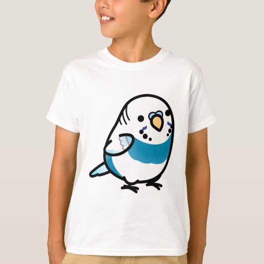 カスタム Mr Blue the Chubby Budgie Tシャツ (正面)