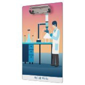 カスタム "My Lab Works" サイエンス＆ラボ用 クリップボード (左)