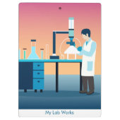 カスタム "My Lab Works" サイエンス＆ラボ用 クリップボード (裏面)