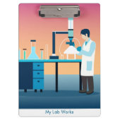 カスタム "My Lab Works" サイエンス＆ラボ用 クリップボード (正面)