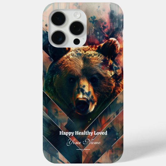 カスタム: Mystic Forest Bear iPhone 15 ProMaxケース Case-Mate iPhoneケース (裏面)