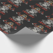 カスタム NAME 消防士 ファーストインラストアウト 消防人 ラッピングペーパー (角)