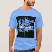 カスタム Nice テキスト カロライナ ブルー カラー Tシャツ (正面)