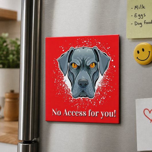 カスタム No Access 犬の顔 マグネット