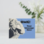 カスタム OMG メッセージ アンティーク 50年代 ポストカード (スタンド正面)