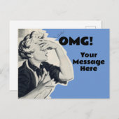 カスタム OMG メッセージ アンティーク 50年代 ポストカード (正面/裏面)