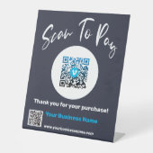 カスタム Pay Here Business 台座サイン (正面)