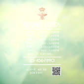 カスタム QUEEN BEE ホワイト ビジネス オープンアワーズ ロゴ ウィンドウサイン (シート3)