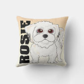 カスタム"ROSIE"犬の枕 クッション (裏面)