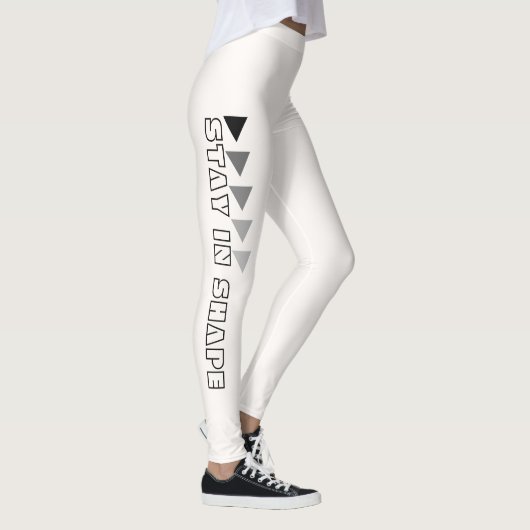 カスタム Stay In Shape フィットネス 白 レギンス (右)