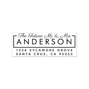 カスタム「The Future Mr. & Mrs.」差出人住所 ラバースタンプ