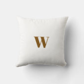 カスタム "W" 刺繍 猫とヤシの木の夕焼け クッション (裏面)