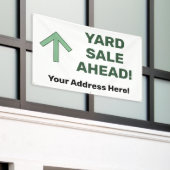 カスタム YARD SALE AHEAD バナー 横断幕 (ビルの外側)