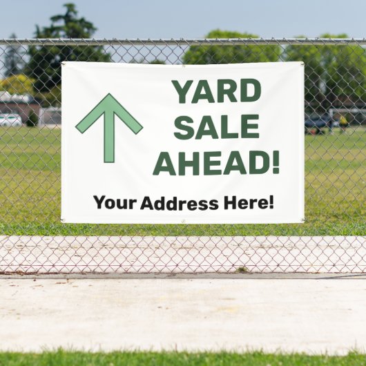カスタム YARD SALE AHEAD バナー 横断幕 (インサイチュ)