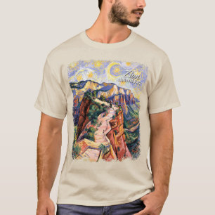 カスタム Zion Angels Landing ハイキング ヴァン ゴッホ ビブラント Tシャツ