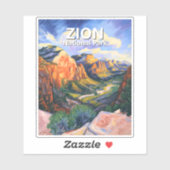 カスタム Zion National Park Angels Landing Vibrant シール (シート)