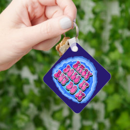 カスタムAA祈りのスローガン「Easy Does It Geode」 キーホルダー