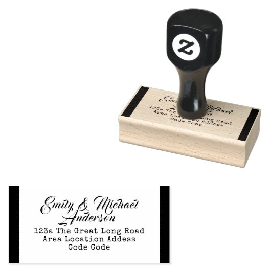 カスタムADDRESSスタンプの手書き華美スタイル ラバースタンプ (押印)