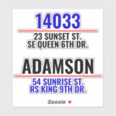 カスタムAddressメールボックス番号(姓) シール (シート)