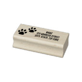 カスタムAddress Paw Prints Wood Art Stamp ラバースタンプ (スタンプ)