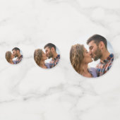 カスタムAdorableの結婚Add Photo Table紙吹雪 コンフェッティ (正面)