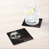 カスタムAF不気味ハローウィンパーティ スクエアペーパーコースター (インサイチュ)