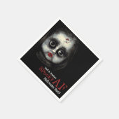 カスタムAF不気味ハローウィンパーティ スタンダードカクテルナプキン (角)