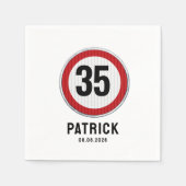 カスタムAGEスピードリミット誕生日パーティー スタンダードカクテルナプキン (正面)