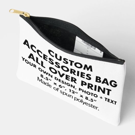 カスタムAllパーソナライズされた Overプリントアクセサリバッグ アクセサリーポーチ (見開き)