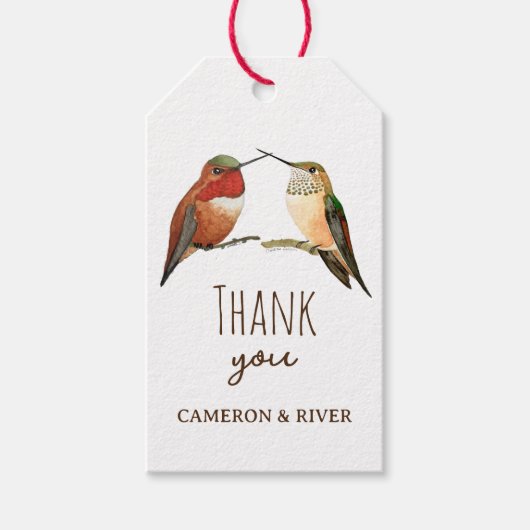 カスタムAllen's Hummingbirdsサンキューアレン ギフトタグ (正面)