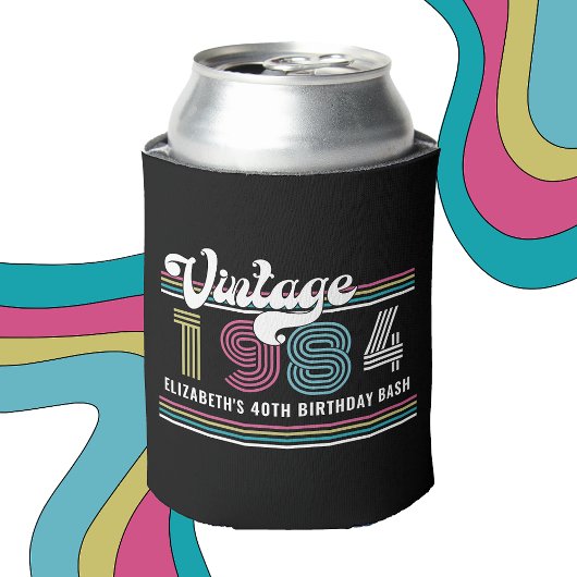 カスタムAny Ageヴィンテージフォト誕生日ビークールル 缶クーラー
