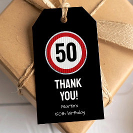 カスタムANY AGE road sign birthday party ギフトタグ